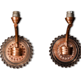 Pair of glass/brass vintage