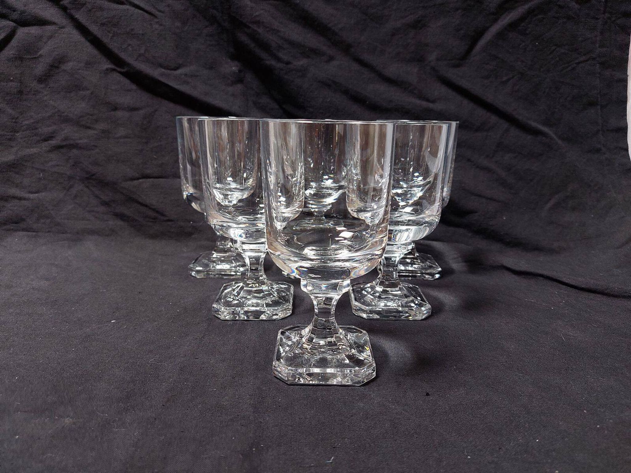 Set of 6 crystal water glasses from Villeroy and Boch, model Mercury - Height 14.