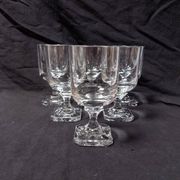 Set of 6 crystal water glasses from Villeroy and Boch, model Mercury - Height 14.