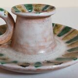 Duo of 50s ceramic hand candle holders