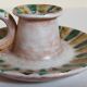 Duo of 50s ceramic hand candle holders