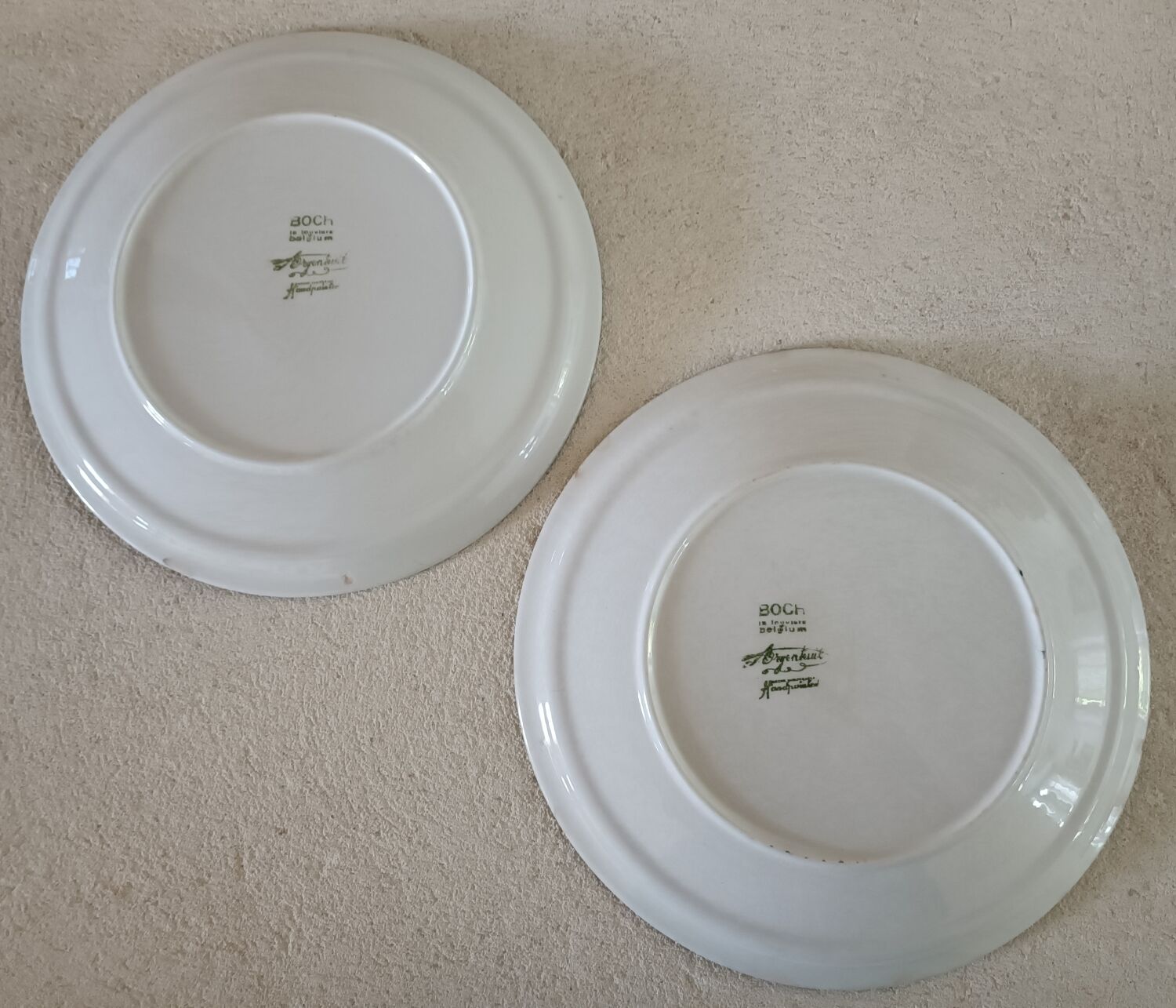 2 plates Argenteuil Boch La Louvière