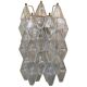 Transparent “poliedri” murano glass wall sconce