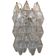Transparent “poliedri” murano glass wall sconce