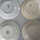 Compositions 6 green ironstone plates - Sarreguemines earthenware