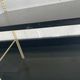 Vintage 1960 String wall shelf black and gold - 60 x 48 cm