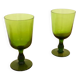 Pair of large glass-shaped vases