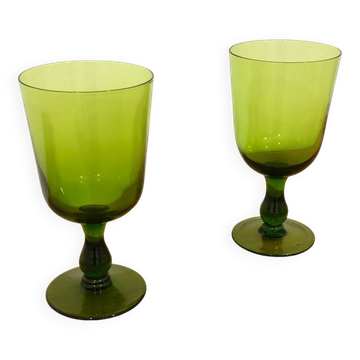 Pair of large glass-shaped vases