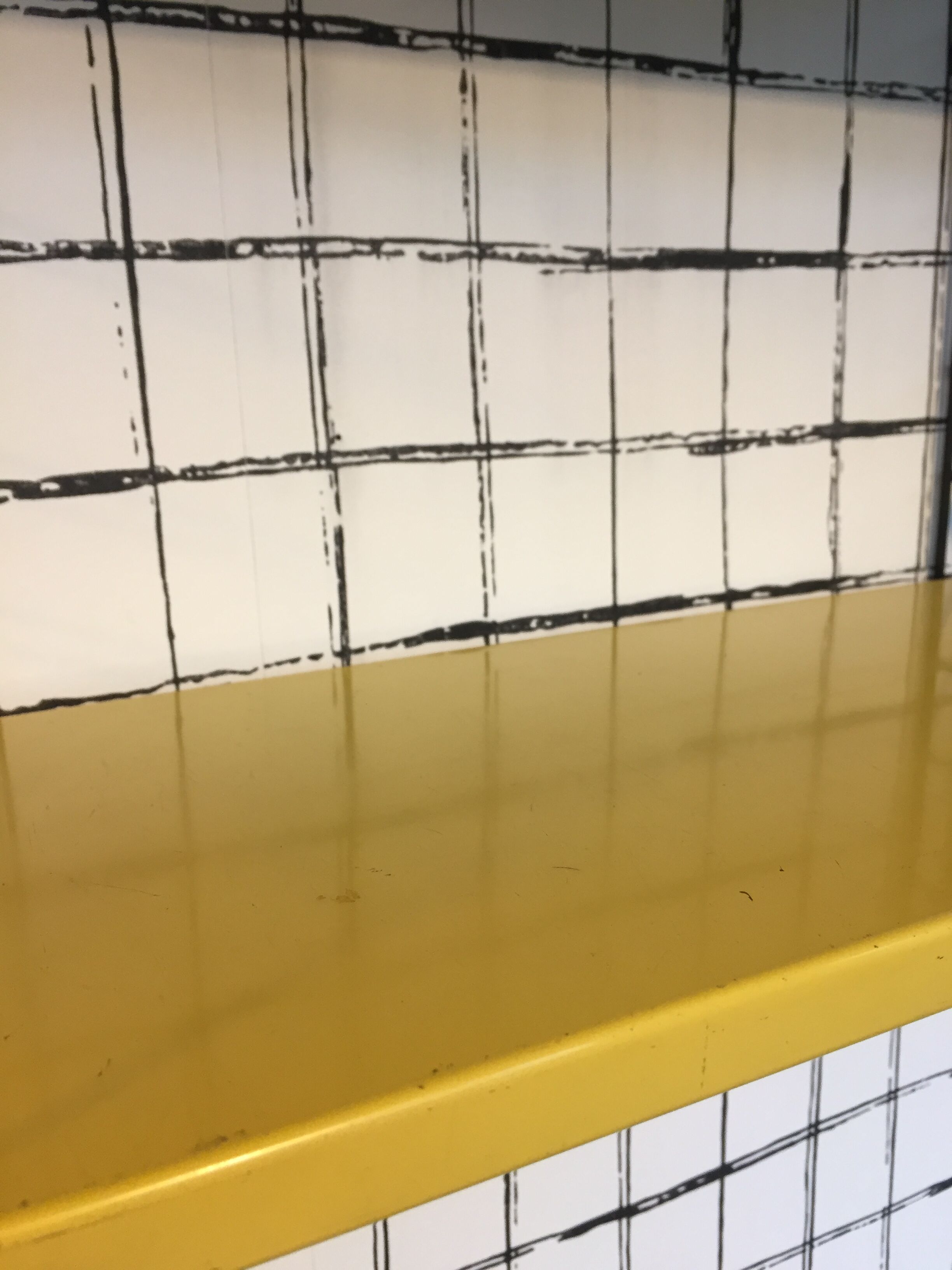 Yellow shelf Romado, Holland, 1960