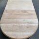 Art Deco round extendable dining table renovated in solid oak 225cm 20th century
