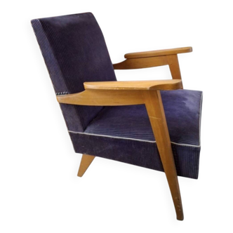 Fauteuil vintage velours