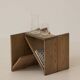 Table d'appoint en Orme massif Alain Ladroit pour Maison Regain Circa 1980