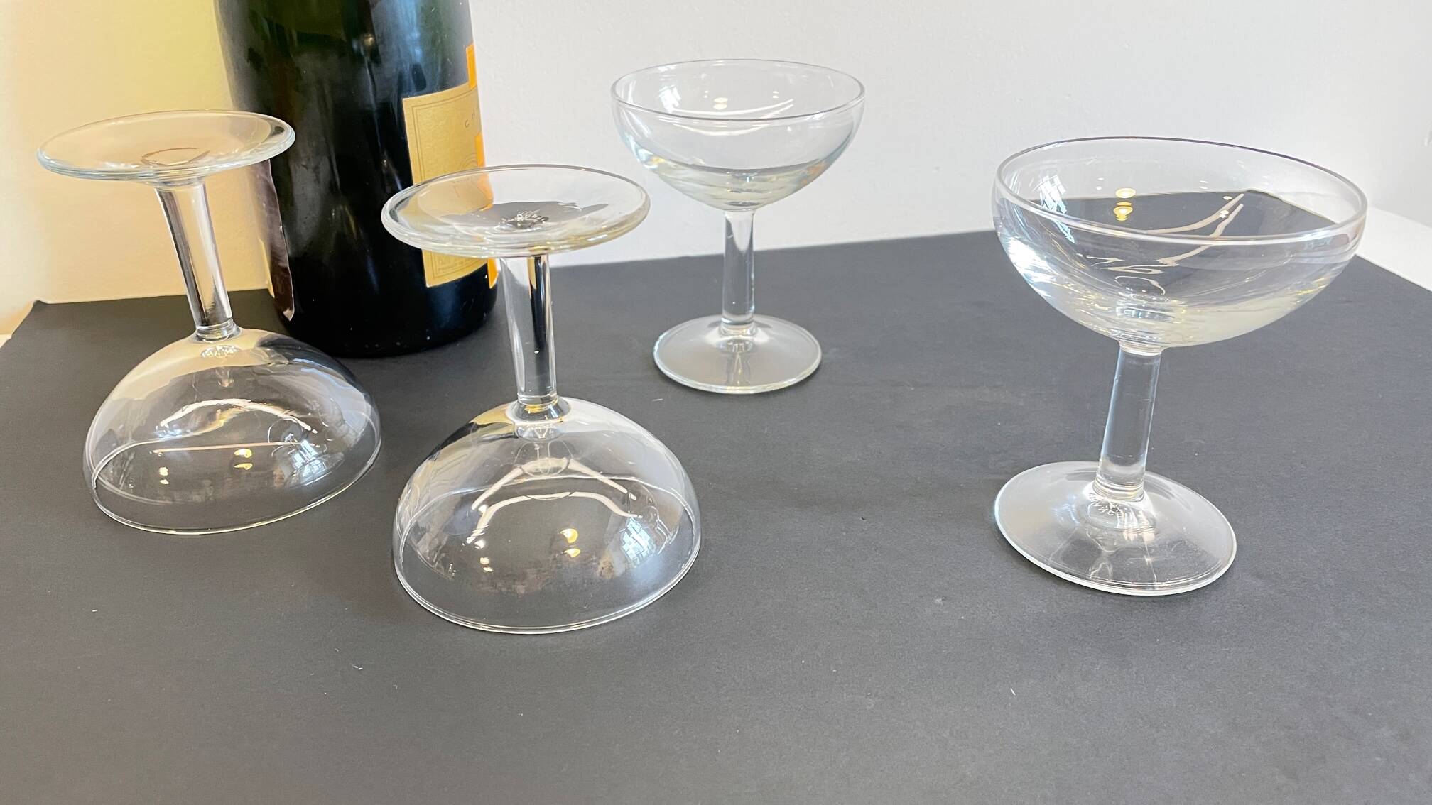 Duralex vintage champagne glasses