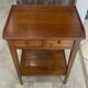Table d’appoint 2 tiroirs merisier 1950