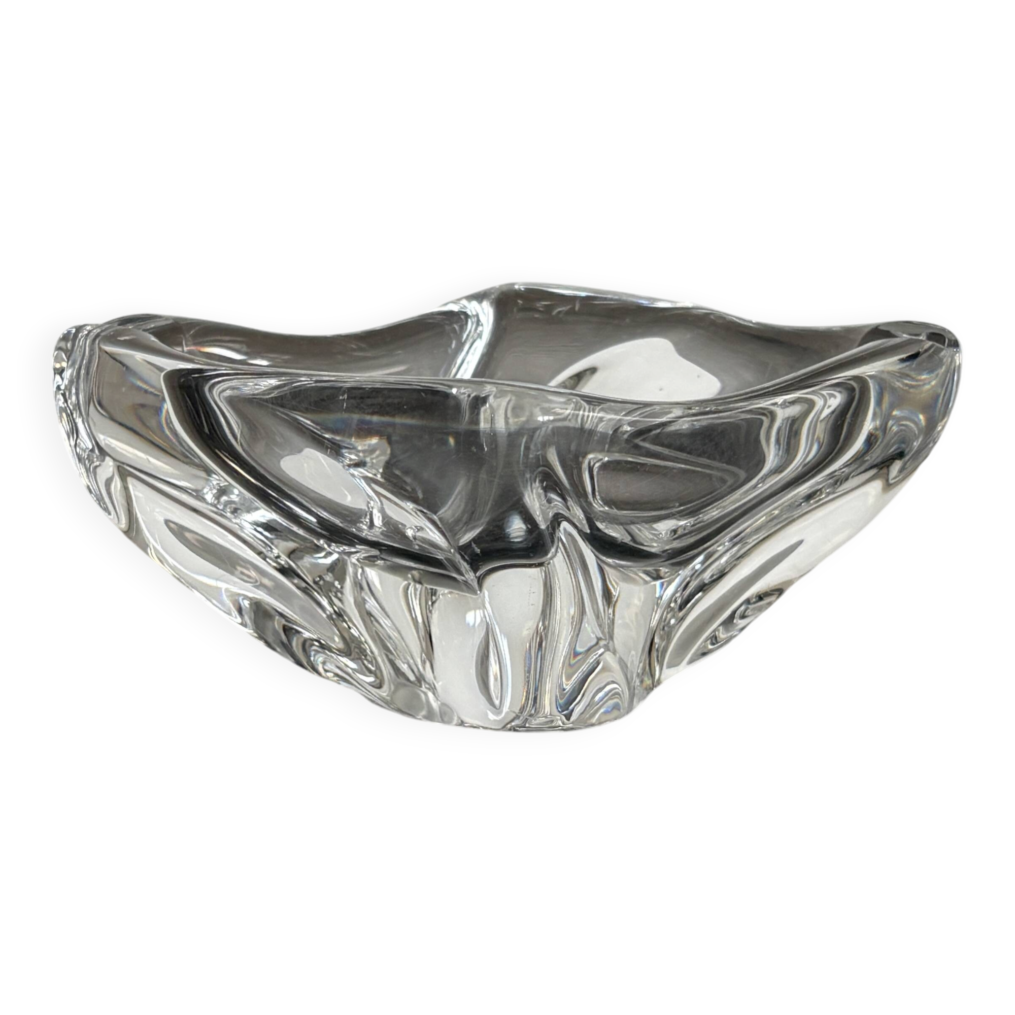 Crystal design catchall signed Daum France