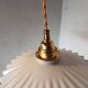 Suspension vintage opaline blanche
