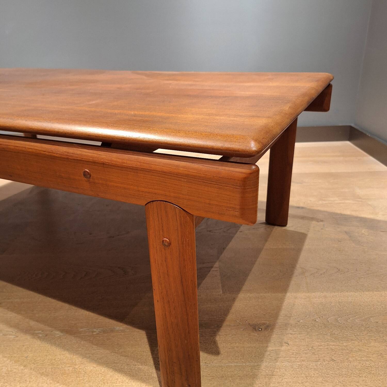 Vintage teak coffee table designed by H.W. Klein for Bramin, 1960s.