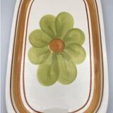 Vintage rectangular earthenware dish, Monaco model by SALINS