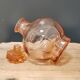 Small pink glass carafe