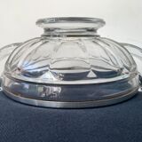 Art Deco cut Val Saint Lambert with silver frame Minerva