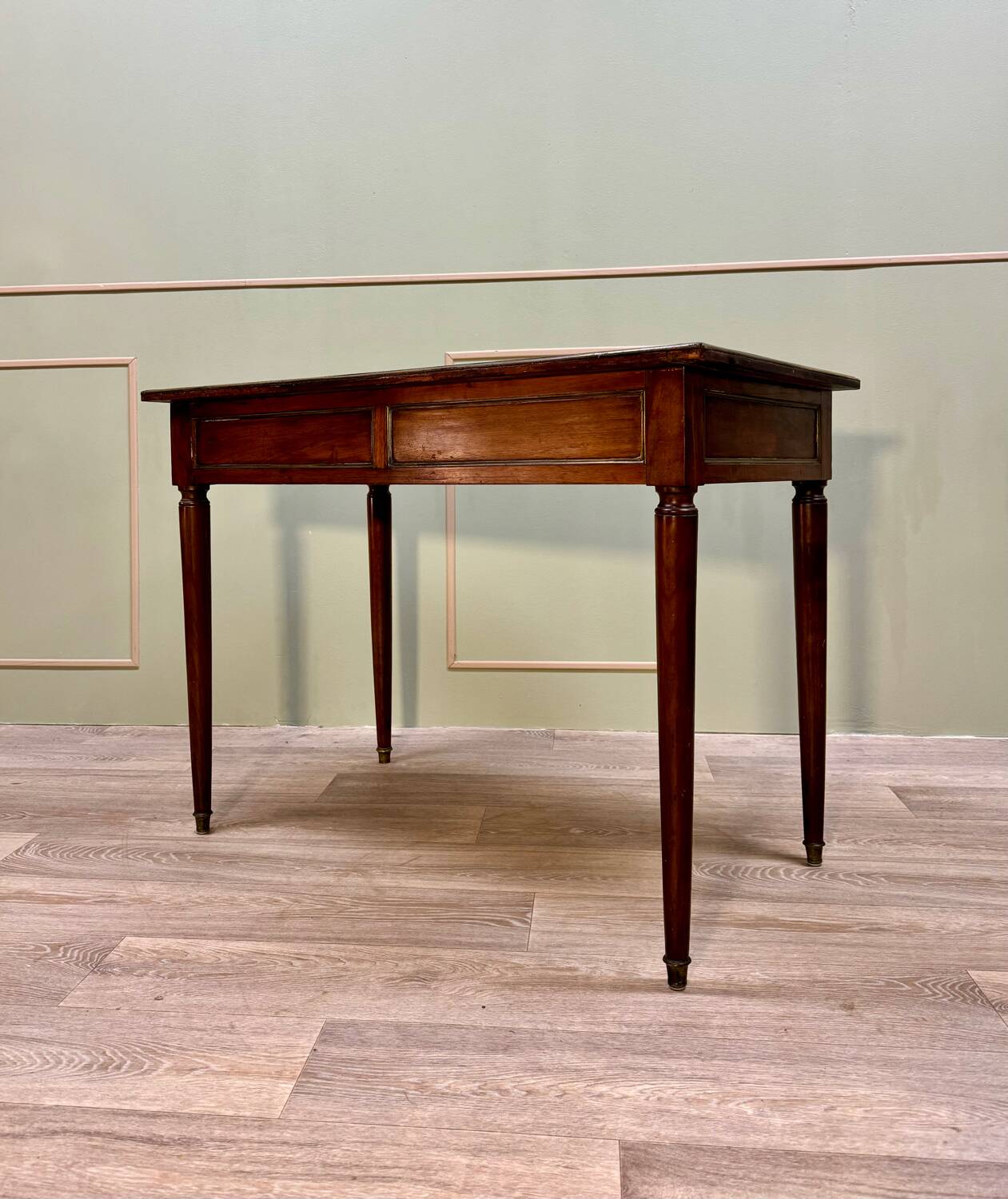 Flat Mahogany Desk From Directoire Period XVIII Eme Century
