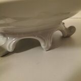 Limoges Lafarge porcelain compote bowl. Water lilies.