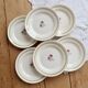 6 vintage dessert plates faience Saint-Amandinoise Saint-Amand model