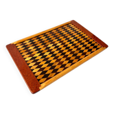 One-of-a-Kind Handmade Geometric Marquetry Tray