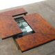 Paul michel burl wood multi functional coffee table and dry bar