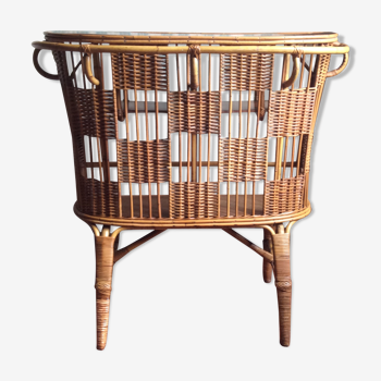 Vintage bamboo and rattan bar 60s