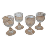 4 verres à liqueur anciens