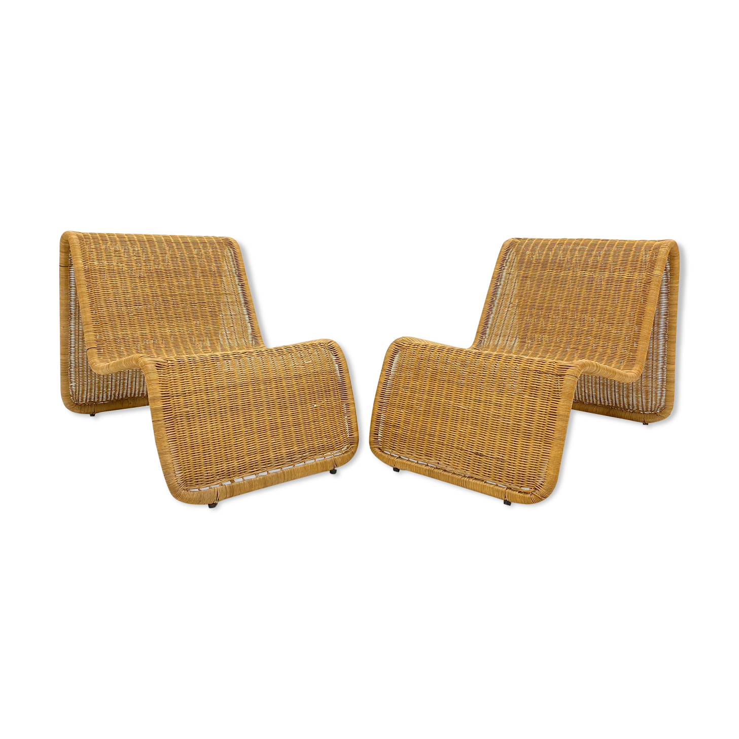 Pair of P3 armchairs Tito Agnoli 1960