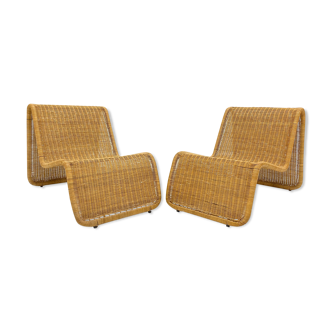 Pair of P3 armchairs Tito Agnoli 1960