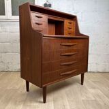 Vintage Scandinavian teak secretary, 60s