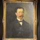 Oil on canvas portrait of an ancestor signed A. Juliard dated 19th century.