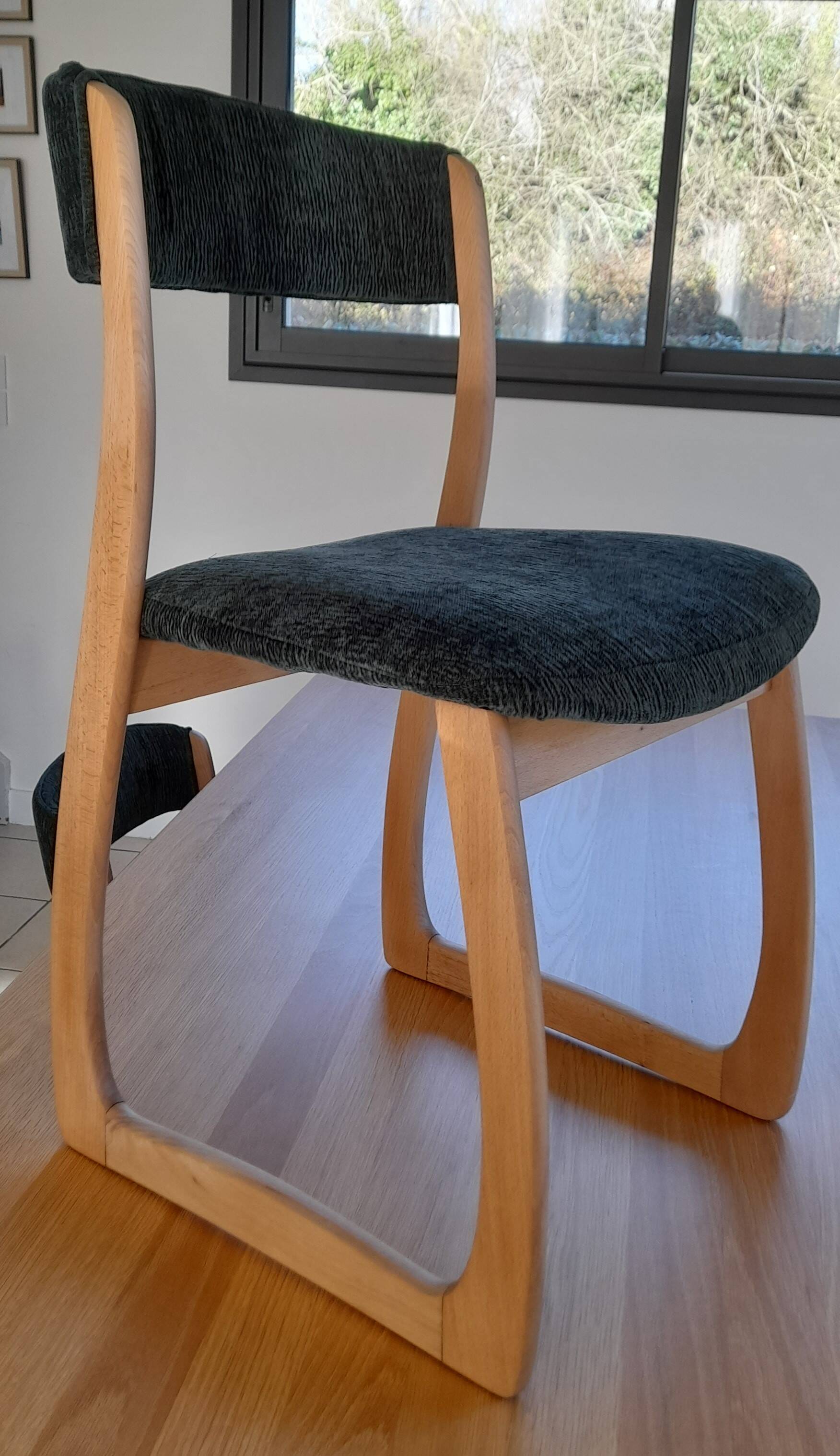 Set of 3 1970s sled chairs by the brand SELF.