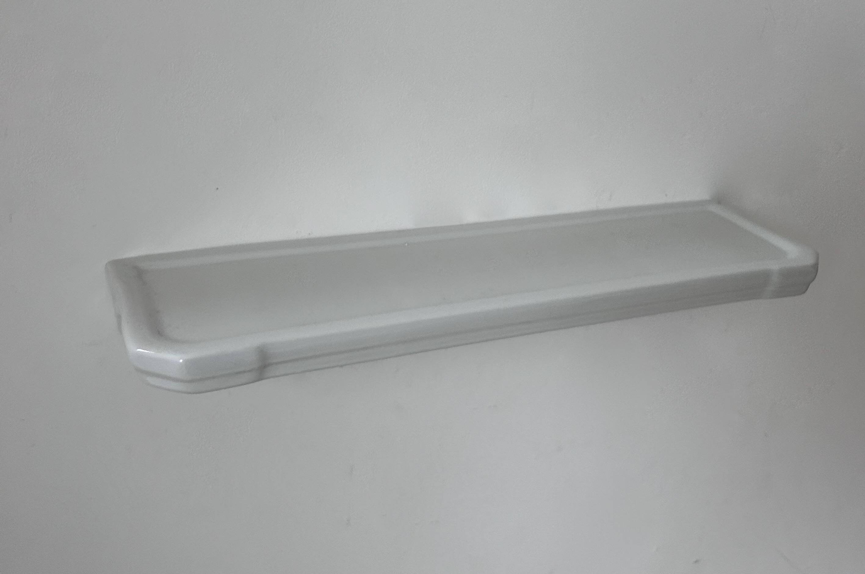Vintage porcelain shelf, white, France 1930