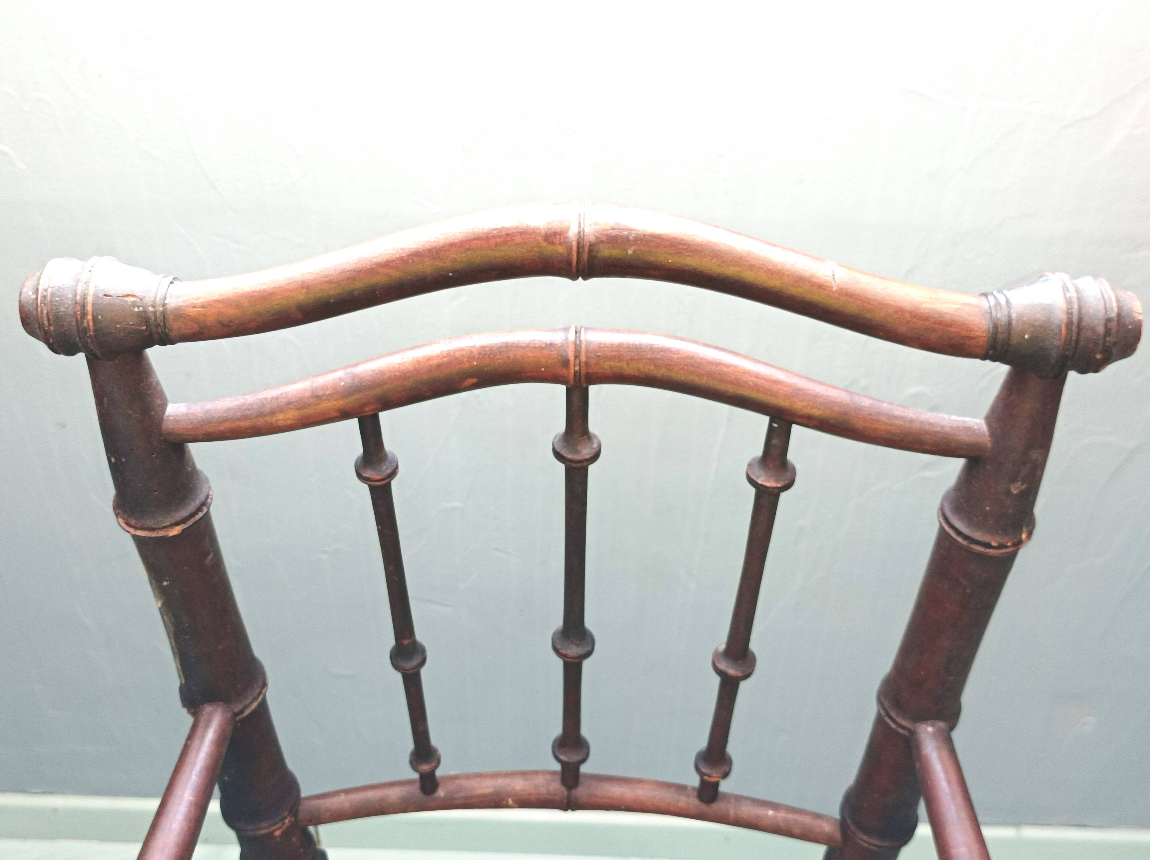 Art Deco caned children's high chair