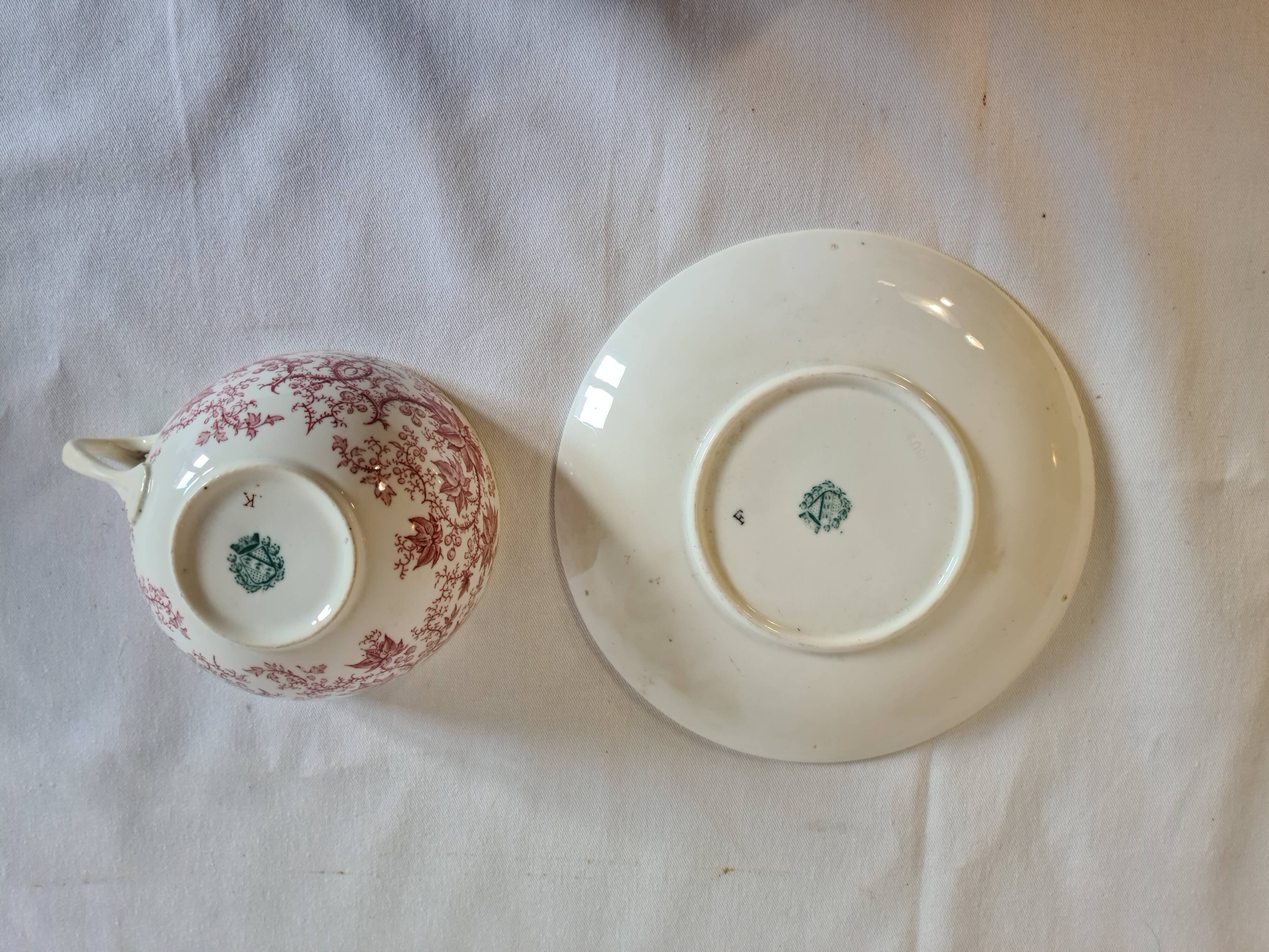 Porcelain De Sarreguemines, Lunch in De Fismes De Décor