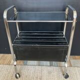 Vintage side table with magazine rack from the 70s