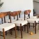 Set of 6 Scandinavian style Danish teak upholstered chairs. 1960s