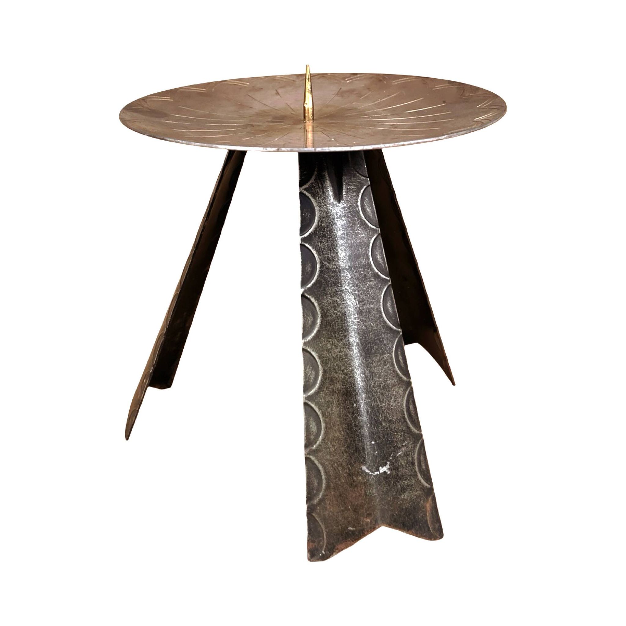 Large modernist candlestick for a large candle, Germany, 1970s.