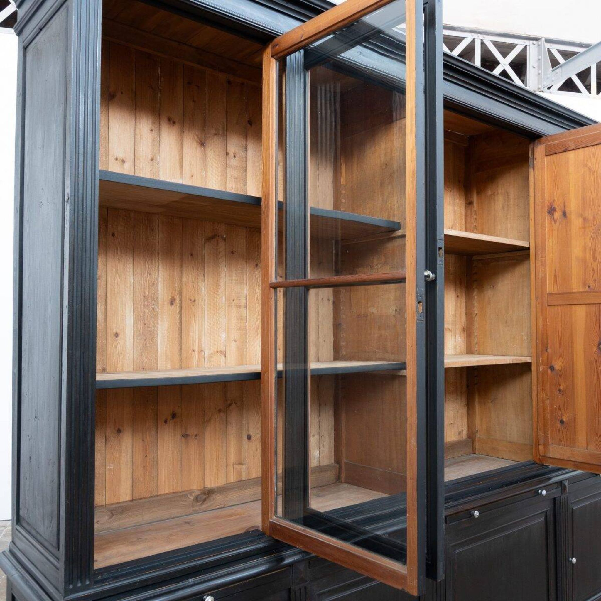 Large wooden hat maker's cabinet – early 20th century