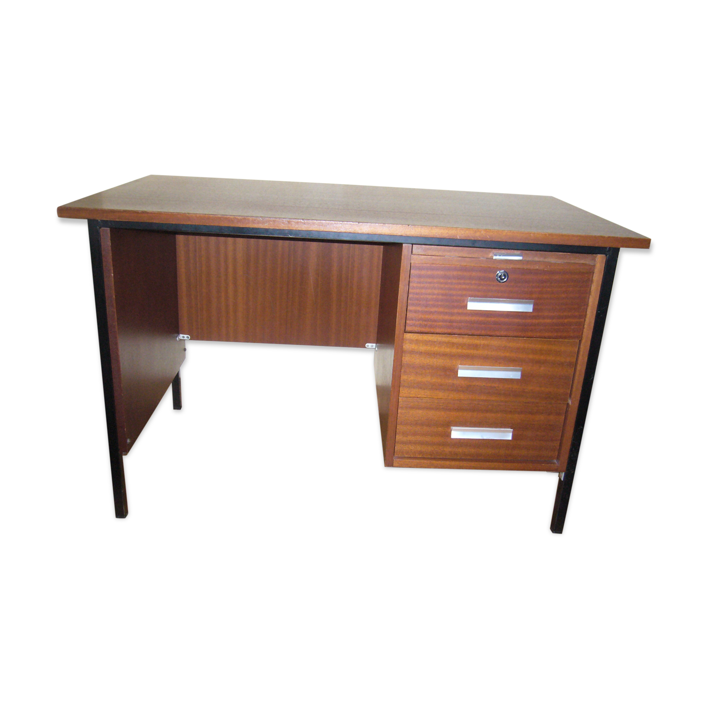 Wood and metal design desk