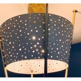 Hanging lamp by Ernest Igl perforated tole for Hillebrand