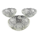 Small Pressed Glass Bowls with Frosted Tulip Decor - Vintage Bowls