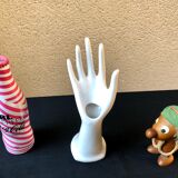 White ceramic hand-made vase by original 70s JMR