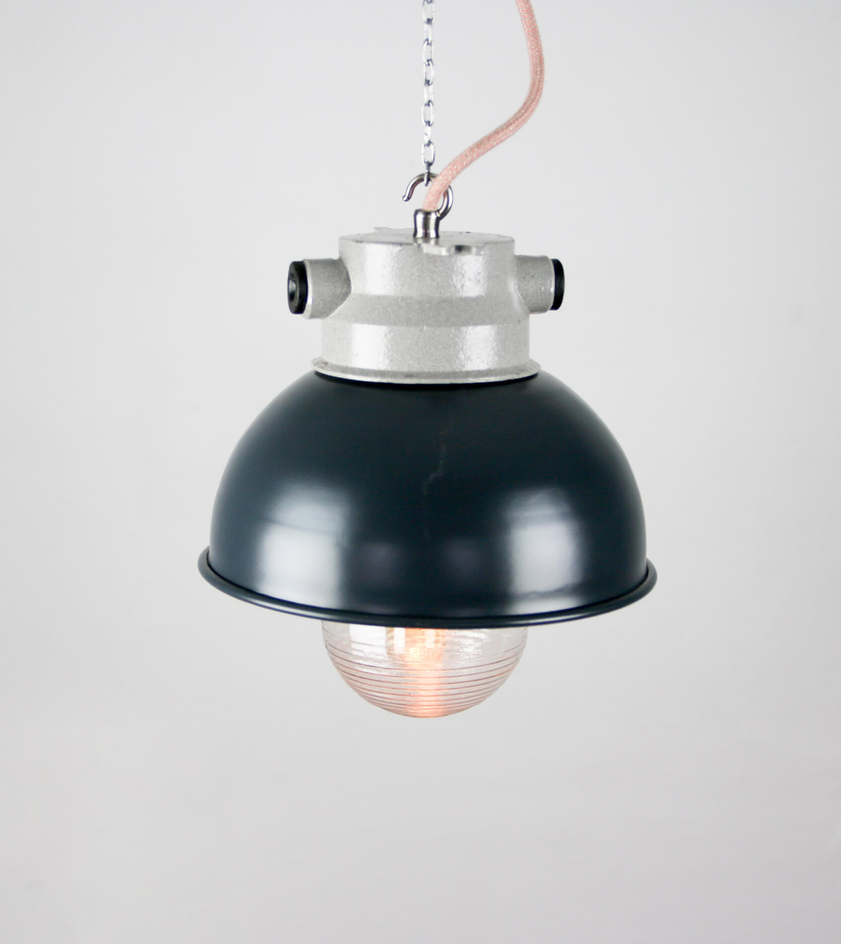 Vintage antracite industrial hanging light from TEP