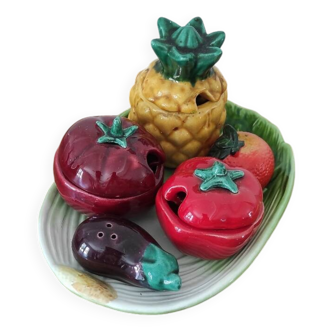 Barbotine Condiment Set