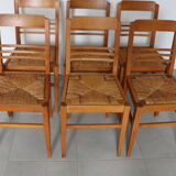 6 seated beech chairs mulched